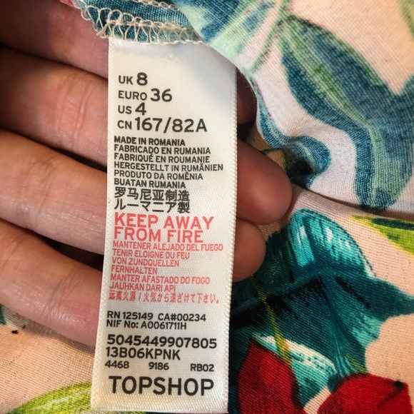 Topshop Women's Pink Hawaiian Floral Cami - Picture 5 of 5